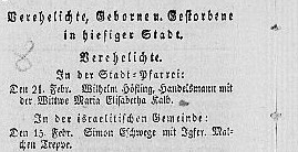 aus Wochenblatt für die Provinz Fulda, 1832, Quelle Stadtarchiv Fulda