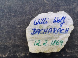 Willi Wolf Bacharach, Gedenkstein Februar 2021