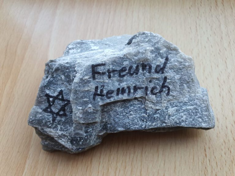 Heinrich Freund, Gedenkstein März 2021