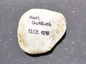 Karl Gottlieb, Gedenkstein März 2021