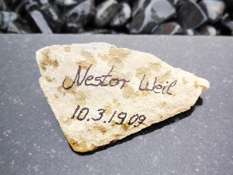 Nestor Weil, Gedenkstein März 2021