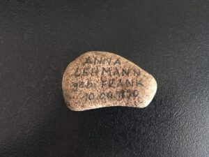 Anna Lehmann, geb. Frank, Gedenkstein April 2021