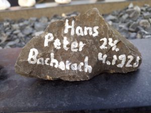 Hans Peter Bacharach, Gedenkstein April 2021