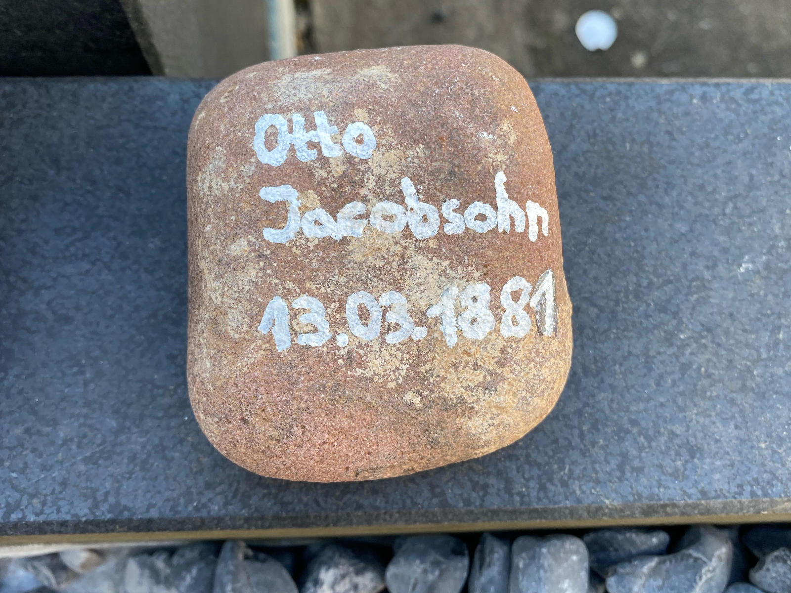 Otto Jacobsohn, Gedenkstein März 2021